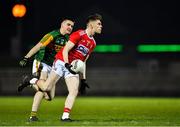 4 March 2020; David Buckley of Cork in action against Seán Horan of Kerry during the EirGrid Munster GAA Football U20 Championship Final match between Kerry and Cork at Austin Stack Park in Tralee, Kerry. Photo by Piaras Ó Mídheach/Sportsfile
