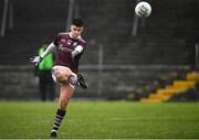 7 March 2020; Tomo Culhane of Galway kicks a point during the EirGrid Connacht GAA Football U20 Championship Final match between Galway and Roscommon at Tuam Stadium in Tuam, Galway. Photo by Seb Daly/Sportsfile