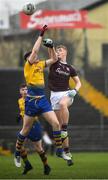 7 March 2020; Keith Doyle of Roscommon in action against James McLaughlin of Galway during the EirGrid Connacht GAA Football U20 Championship Final match between Galway and Roscommon at Tuam Stadium in Tuam, Galway. Photo by Seb Daly/Sportsfile