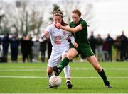 7 March 2020; Liadan Clynch of Republic of Ireland in action against Megan Sofield of England during the Women's Under-15s John Read Trophy match between Republic of Ireland and England at FAI National Training Centre in Dublin. Photo by Sam Barnes/Sportsfile