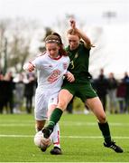 7 March 2020; Megan Sofield of England in action against Liadan Clynch of Republic of Ireland during the Women's Under-15s John Read Trophy match between Republic of Ireland and England at FAI National Training Centre in Dublin. Photo by Sam Barnes/Sportsfile