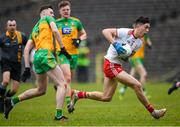 7 March 2020; Joe Ogus of Tyrone in action against Richard O’Rourke of Donegal during the EirGrid Ulster GAA Football U20 Championship Final match between Tyrone and Donegal at St Tiernach's Park in Clones, Monaghan. Photo by Oliver McVeigh/Sportsfile