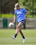 23 February 2020; Injured Dublin footballer Nicole Owens trains on the pitch before the 2020 Lidl Ladies National Football League Division 1 Round 4 match between Dublin and Galway at Dublin City University Sportsgrounds in Glasnevin, Dublin. Photo by Piaras Ó Mídheach/Sportsfile