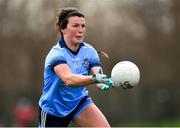 23 February 2020; Leah Caffrey of Dublin during the 2020 Lidl Ladies National Football League Division 1 Round 4 match between Dublin and Galway at Dublin City University Sportsgrounds in Glasnevin, Dublin. Photo by Piaras Ó Mídheach/Sportsfile