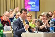 7 March 2020; Micheál Naughton reacts after he was elected as LGFA President Elect during the LGFA Annual Congress 2020 at the Loughrea Hotel & Spa in Loughrea, Galway. Photo by Piaras Ó Mídheach/Sportsfile