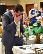 7 March 2020; Micheál Naughton reacts after he was elected as LGFA President Elect during the LGFA Annual Congress 2020 at the Loughrea Hotel & Spa in Loughrea, Galway. Photo by Piaras Ó Mídheach/Sportsfile