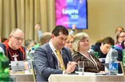 7 March 2020; Micheál Naughton waits for the count result before he was elected as LGFA President Elect during the LGFA Annual Congress 2020 at the Loughrea Hotel & Spa in Loughrea, Galway. Photo by Piaras Ó Mídheach/Sportsfile