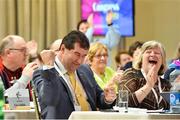 7 March 2020; Micheál Naughton reacts after he was elected as LGFA President Elect during the LGFA Annual Congress 2020 at the Loughrea Hotel & Spa in Loughrea, Galway. Photo by Piaras Ó Mídheach/Sportsfile