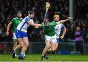 7 March 2020; David Dempsey of Limerick is tackled by Pauric Mahony of Waterford during the Allianz Hurling League Division 1 Group A Round 3 match between Limerick and Waterford at LIT Gaelic Grounds in Limerick. Photo by Eóin Noonan/Sportsfile