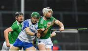 7 March 2020; Cian Lynch of Limerick is tackled by Jamie Barron of Waterford during the Allianz Hurling League Division 1 Group A Round 3 match between Limerick and Waterford at LIT Gaelic Grounds in Limerick. Photo by Eóin Noonan/Sportsfile