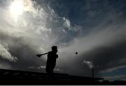 8 March 2020; Jack Galvin of Westmeath warms-up prior to the Allianz Hurling League Division 1 Relegation Play-Off match between Westmeath and Carlow at TEG Cusack Park in Mullingar, Westmeath. Photo by Seb Daly/Sportsfile