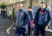 8 March 2020; Aidan Harte, left, and Gearoid McInerney of Galway arrive ahead of the Allianz Hurling League Division 1 Group A Round 3 match between Galway and Tipperary at Pearse Stadium in Salthill, Galway. Photo by Sam Barnes/Sportsfile