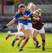 8 March 2020; Caitlin Kennedy of Tipperary in action against Andrea Trill of Galway during the 2020 Lidl Ladies National Football League Division 1 Round 5 match between Galway and Tipperary at Tuam Stadium in Tuam, Galway. Photo by Ramsey Cardy/Sportsfile