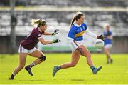 8 March 2020; Brid Condon of Tipperary and Andrea Trill of Galway during the 2020 Lidl Ladies National Football League Division 1 Round 5 match between Galway and Tipperary at Tuam Stadium in Tuam, Galway. Photo by Ramsey Cardy/Sportsfile