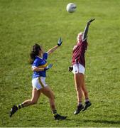 8 March 2020; Lynsey Noone of Galway and Roisin Daly of Tipperary during the 2020 Lidl Ladies National Football League Division 1 Round 5 match between Galway and Tipperary at Tuam Stadium in Tuam, Galway. Photo by Ramsey Cardy/Sportsfile