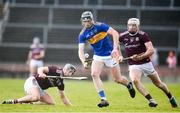 8 March 2020; Dillon Quirke of Tipperary in action against Aidan Harte, left, and Cathal Mannion of Galway during the Allianz Hurling League Division 1 Group A Round 3 match between Galway and Tipperary at Pearse Stadium in Salthill, Galway. Photo by Sam Barnes/Sportsfile