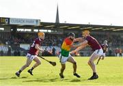 8 March 2020; Ross Smithers of Carlow in action against Niall Mitchell of Westmeath during the Allianz Hurling League Division 1 Relegation Play-Off match between Westmeath and Carlow at TEG Cusack Park in Mullingar, Westmeath. Photo by Seb Daly/Sportsfile