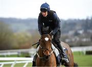 9 March 2020; Keith Donoghue on Tiger Roll ahead of the Cheltenham Racing Festival at Prestbury Park in Cheltenham, England. Photo by Harry Murphy/Sportsfile