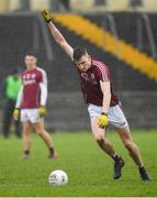 7 March 2020; Matthew Tierney of Galway kicks a point during the EirGrid Connacht GAA Football U20 Championship Final match between Galway and Roscommon at Tuam Stadium in Tuam, Galway. Photo by Seb Daly/Sportsfile