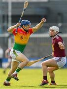 8 March 2020; Michael Doyle of Carlow in action against Killian Doyle of Westmeath during the Allianz Hurling League Division 1 Relegation Play-Off match between Westmeath and Carlow at TEG Cusack Park in Mullingar, Westmeath. Photo by Seb Daly/Sportsfile