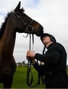 9 March 2020; Mikey Fogarty with Ferny Hollow ahead of the Cheltenham Racing Festival at Prestbury Park in Cheltenham, England. Photo by Harry Murphy/Sportsfile