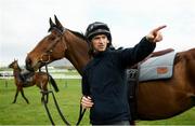 9 March 2020; Jockey Patrick Mullins with Carefully Selected  ahead of the Cheltenham Racing Festival at Prestbury Park in Cheltenham, England. Photo by Harry Murphy/Sportsfile