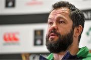 9 March 2020; Head coach Andy Farrell during an Ireland Rugby Press Conference in the National Indoor Arena at the Sports Ireland Campus in Dublin. Photo by Brendan Moran/Sportsfile