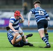 9 March 2020; Sean McKechnie of Blackrock College is tackled by Odhran Malone of St Vincent’s, Castleknock College, during the Bank of Ireland Leinster Schools Junior Cup Semi-Final match between Blackrock College and St Vincent’s, Castleknock College at Energia Park in Donnybrook, Dublin. Photo by Ramsey Cardy/Sportsfile