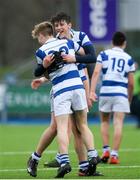 9 March 2020; Andrew Quinn, left, and Alex Mullan of Blackrock College following the Bank of Ireland Leinster Schools Junior Cup Semi-Final match between Blackrock College and St Vincent’s, Castleknock College at Energia Park in Donnybrook, Dublin. Photo by Ramsey Cardy/Sportsfile