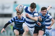 9 March 2020; James O'Sullivan of Blackrock College makes a break during the Bank of Ireland Leinster Schools Junior Cup Semi-Final match between Blackrock College and St Vincent’s, Castleknock College at Energia Park in Donnybrook, Dublin. Photo by Ramsey Cardy/Sportsfile