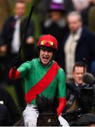 10 March 2020; Jockey Brendan Powell on The Conditional celebrates after winning the Ultima Handicap Chase on Day One of the Cheltenham Racing Festival at Prestbury Park in Cheltenham, England. Photo by Harry Murphy/Sportsfile