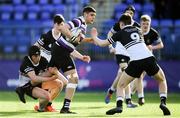 10 March 2020; Yousif Ajina of Terenure College is tackled by Shane Davitt of Newbridge College during the Bank of Ireland Leinster Schools Junior Cup Semi-Final match between Terenure College and Newbridge College at Energia Park in Donnybrook, Dublin. Photo by Ramsey Cardy/Sportsfile