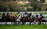 10 March 2020; Eventual winner The Conditional, with Brendan Powell up, third from right, on their first time round during the Ultima Handicap Chase during Day One of the Cheltenham Racing Festival at Prestbury Park in Cheltenham, England. Photo by David Fitzgerald/Sportsfile