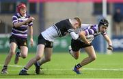 10 March 2020; Harry Ennis of Terenure College is tackled by John Sheedy of Newbridge College during the Bank of Ireland Leinster Schools Junior Cup Semi-Final match between Terenure College and Newbridge College at Energia Park in Donnybrook, Dublin. Photo by Ramsey Cardy/Sportsfile