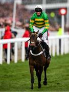10 March 2020; Epatante, with Barry Geraghty up, after winning the Unibet Champion Hurdle Challenge Trophy on Day One of the Cheltenham Racing Festival at Prestbury Park in Cheltenham, England. Photo by Harry Murphy/Sportsfile