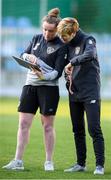 10 March 2020; Kate Keaney, STATSports performance analyst, and manager Vera Pauw during a Republic of Ireland Women training session at Pod Malim Brdom in Petrovac, Montenegro. Photo by Stephen McCarthy/Sportsfile