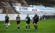 10 March 2020; Players, from left, Hayley Nolan, Jamie Finn, Emily Whelan and Stephanie Roche following a Republic of Ireland Women training session at Pod Malim Brdom in Petrovac, Montenegro. Photo by Stephen McCarthy/Sportsfile