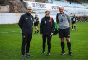 10 March 2020; FAI High Performance Director Ruud Dokter, manager Vera Pauw and goalkeeping coach Jan Willem van Ede during a Republic of Ireland Women training session at Pod Malim Brdom in Petrovac, Montenegro. Photo by Stephen McCarthy/Sportsfile