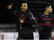 10 March 2020; Janabi Amour of Wexford FC celebrates after scoring the first goal during the EA Sports Cup First Round match between Wexford FC and Bray Wanderers at Ferrycarrig Park in Wexford. Photo by Matt Browne/Sportsfile