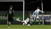 10 March 2020; Joe Doyle of Bray Wanderers scores his side's second goal during the EA Sports Cup First Round match between Wexford FC and Bray Wanderers at Ferrycarrig Park in Wexford. Photo by Matt Browne/Sportsfile