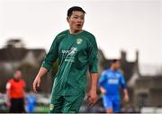 8 March 2020; Kaito Akimoto of Cabinteely during the EA Sports Cup First Round match between Cabinteely and Crumlin United at Stradbrook in Blackrock, Dublin. Photo by Ben McShane/Sportsfile