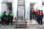 11 March 2020; Players of both sides ahead of the UEFA Women's 2021 European Championships Qualifier match between Montenegro and Republic of Ireland at Pod Malim Brdom in Petrovac, Montenegro. Photo by Stephen McCarthy/Sportsfile