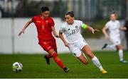 11 March 2020; Katie McCabe of Republic of Ireland in action against Jasna Dokovic of Montenegro during the UEFA Women's 2021 European Championships Qualifier match between Montenegro and Republic of Ireland at Pod Malim Brdom in Petrovac, Montenegro. Photo by Stephen McCarthy/Sportsfile