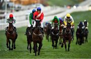 11 March 2020; Paul Townend celebrates as he crosses the line to win the Weatherbys Champion Bumper on Ferny Hollow during Day Two of the Cheltenham Racing Festival at Prestbury Park in Cheltenham, England. Photo by David Fitzgerald/Sportsfile