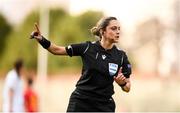11 March 2020; Referee Maria Marotta of Italy during the UEFA Women's 2021 European Championships Qualifier match between Montenegro and Republic of Ireland at Pod Malim Brdom in Petrovac, Montenegro. Photo by Stephen McCarthy/Sportsfile