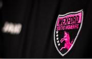 12 March 2020; Wexford Youths Women's FC crest during the 2020 Women's National League photocall at FAI HQ in Abbotstown, Dublin. Photo by Eóin Noonan/Sportsfile
