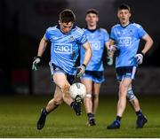 6 March 2020; Rory Dwyer of Dublin during the EirGrid Leinster GAA Football U20 Championship Final match between Laois and Dublin at Netwatch Cullen Park in Carlow. Photo by Matt Browne/Sportsfile