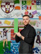 12 March 2020; Jack Byrne of Shamrock Rovers with his SSE Airtricity/SWAI Player of the Month Award for February 2020 at St. Aidan's Senior National School, Brookfield, Dublin. Photo by Seb Daly/Sportsfile