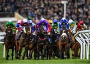 12 March 2020; A general view of runners and riders during the Pertemps Network Final Handicap Hurdle on Day Three of the Cheltenham Racing Festival at Prestbury Park in Cheltenham, England. Photo by Harry Murphy/Sportsfile