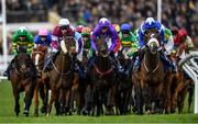 12 March 2020; A general view of runners and riders during the Pertemps Network Final Handicap Hurdle on Day Three of the Cheltenham Racing Festival at Prestbury Park in Cheltenham, England. Photo by Harry Murphy/Sportsfile